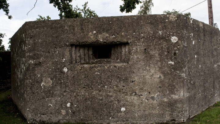 A Second World War era pillbox on the Bann stopline at Scarva House in the village of Scarva, Co. Down.