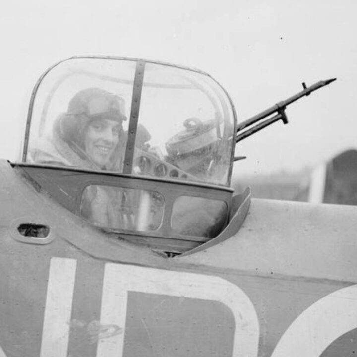 Gunner in a Bristol Blenheim long-range fighter of R.A.F. 245 (Northern Rhodesian) Squadron at R.A.F. Aldergrove, Co. Antrim on 19th November 1940