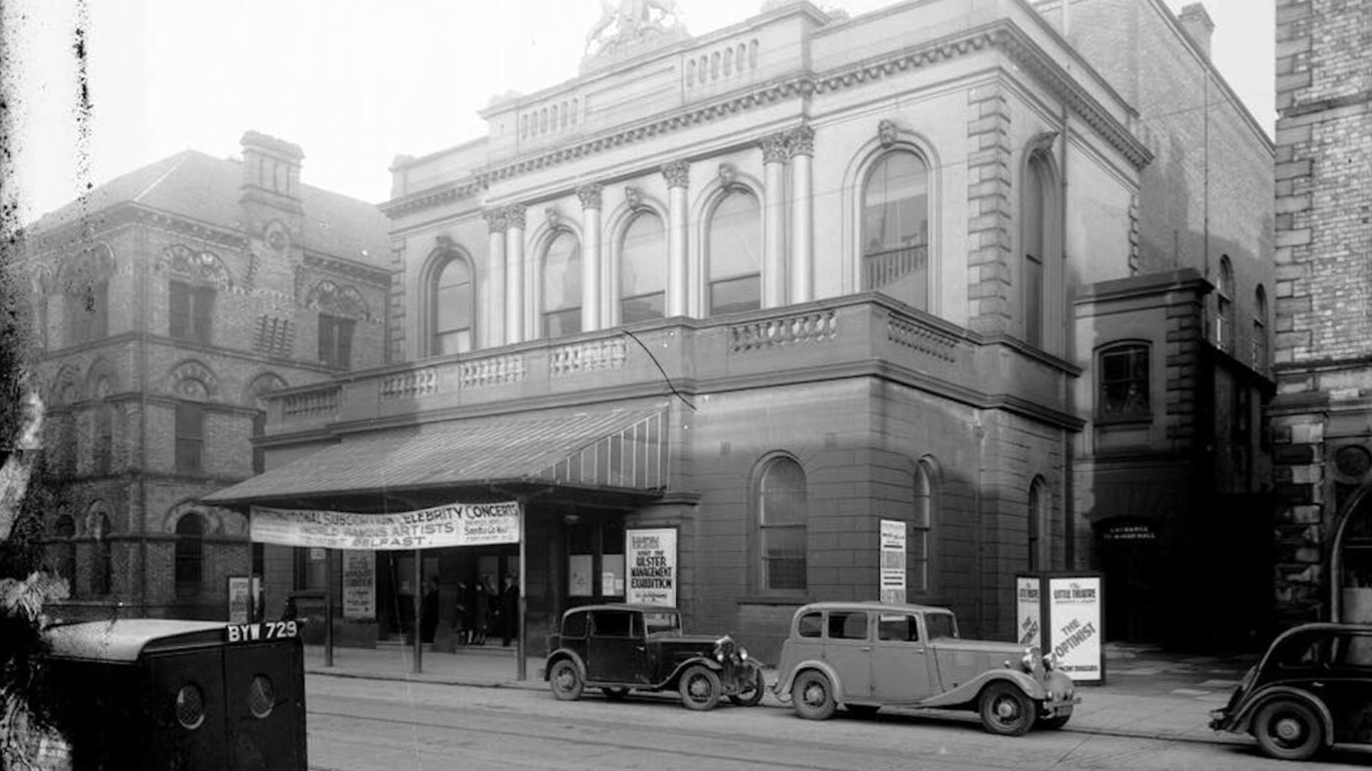 The Ulster Hall on Bedford Street, Belfast, circa 1937.