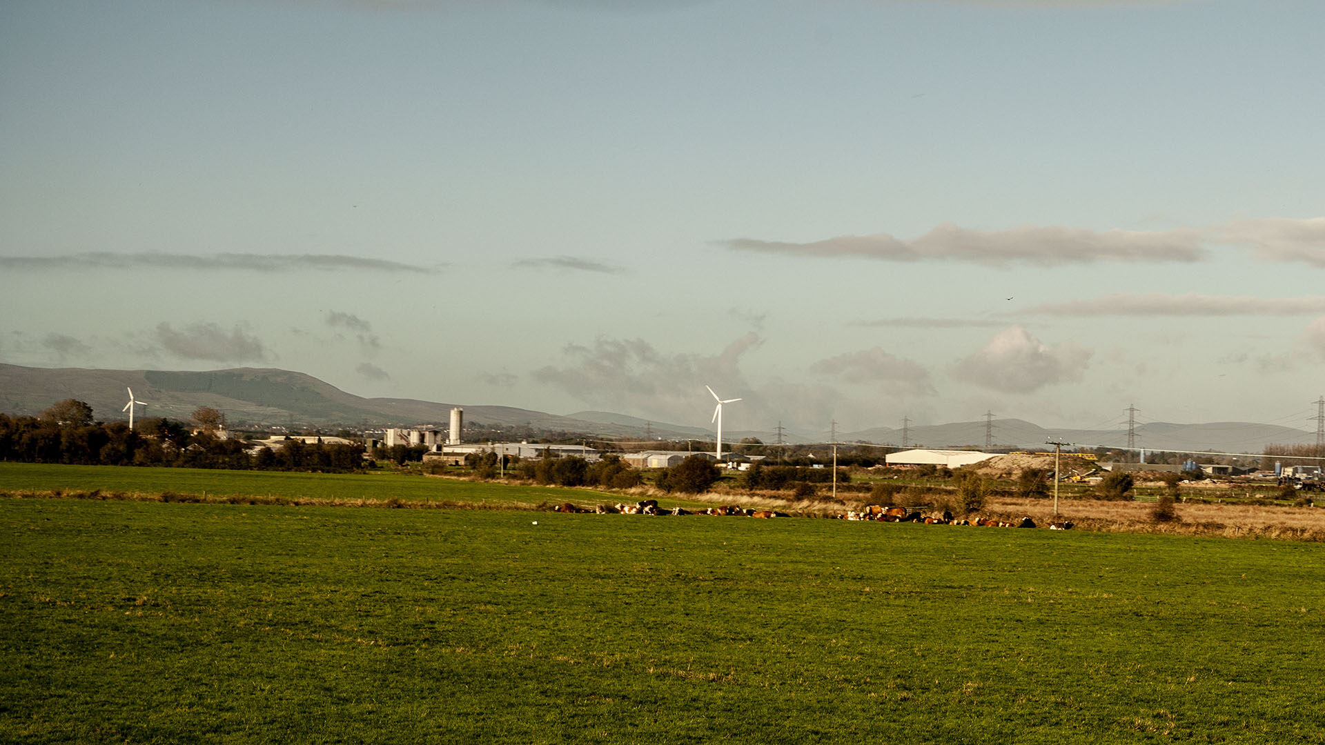 Overview of the land around the former airfield at Toome, Co. Antrim looking toward the site of runways and hardstandings.