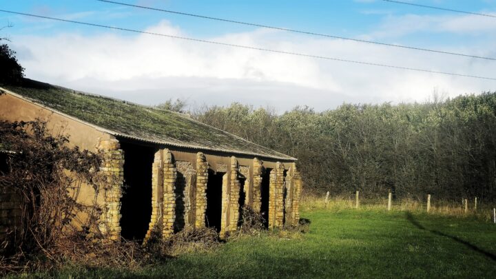 Former armament classroom building at Toome Airfield, Co. Antrim.