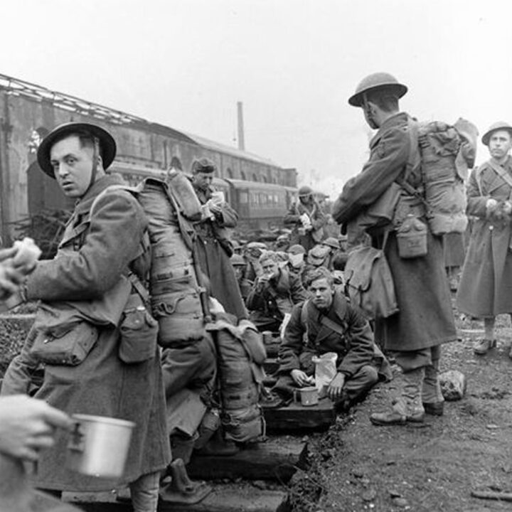 U.S. Army troops enjoying refreshments in Belfast on 26th January 1942