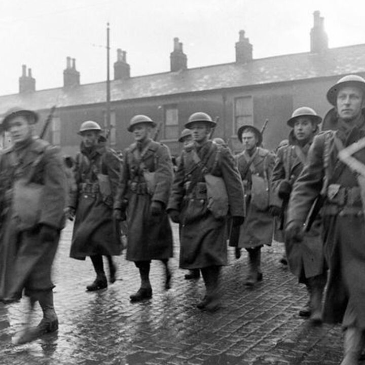U.S. Army troops after arriving in Belfast on 26th January 1942