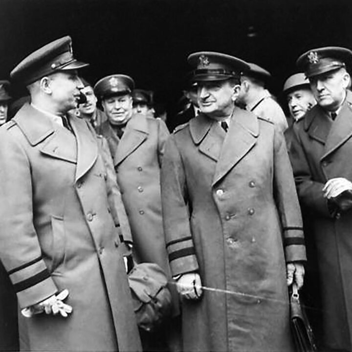 Major-General Chaney and Major-General Hartle in Belfast on 26th January 1942