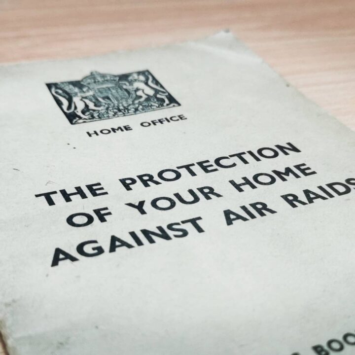 A War Office publication entitled 'The Protection Of Your Home Against Air Raids' in the custody of The Linen Hall, Belfast.