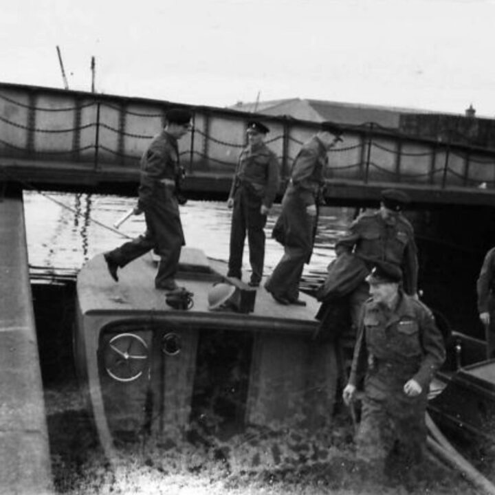 An Ulster Home Guard Motor Boat Patrol prepare for a routine inspection of vessels in the waterways around Northern Ireland.