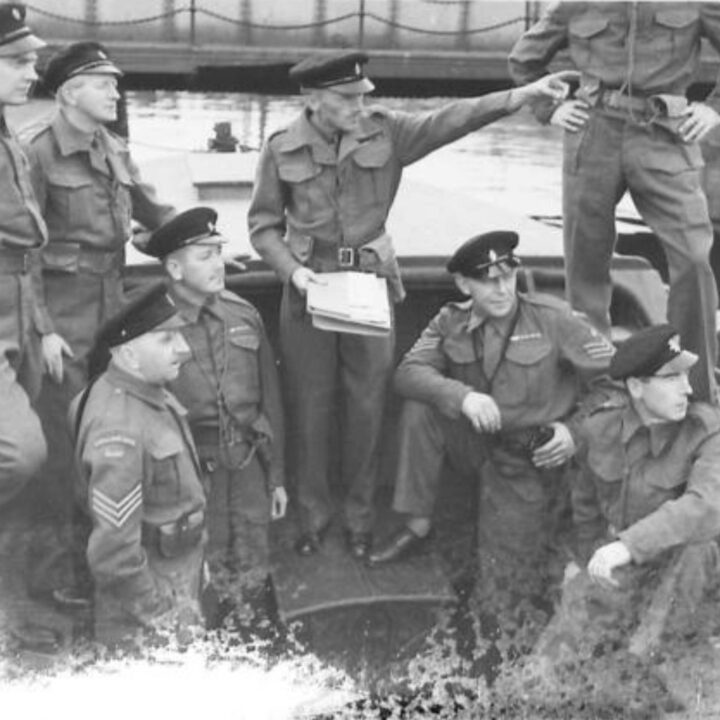 An Ulster Home Guard Motor Boat Patrol Captain issues instructions to the crew to prepare for a routine inspection of vessels in the waterways around Northern Ireland.