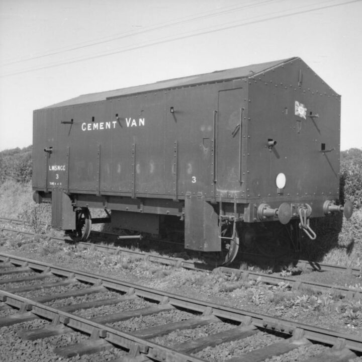 8th Railway Construction and Operating Company’s Armoured Rail Trolley of the London, Midland, and Scottish Railway at Whitehead, Co. Antrim.