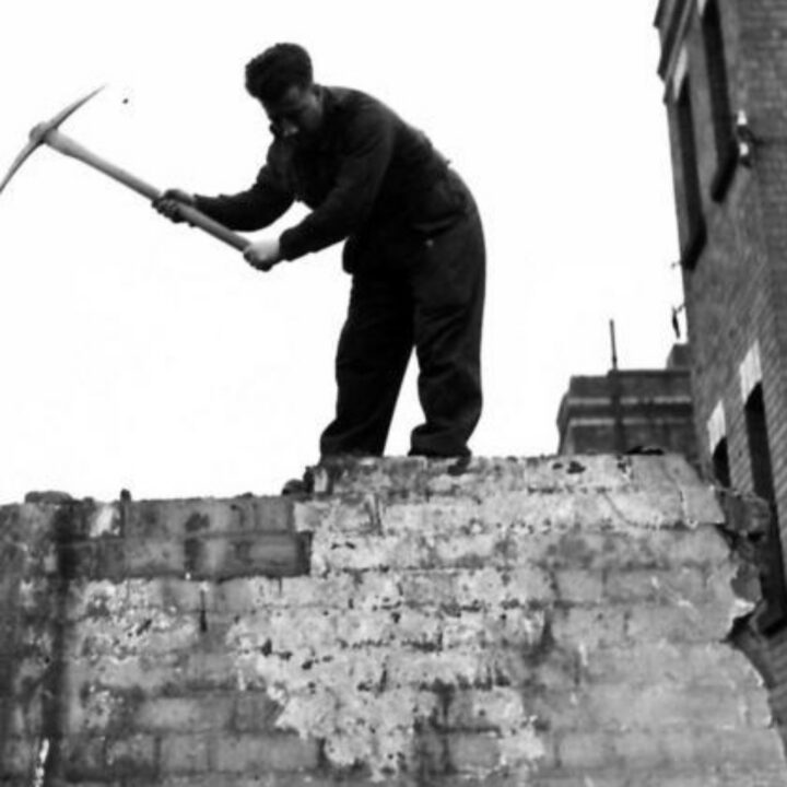 Members of The Pioneer Corps carrying out demolition work in Northern Ireland.