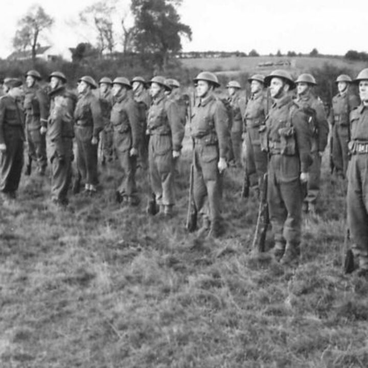 Members of The Pioneer Corps under inspection in Northern Ireland.