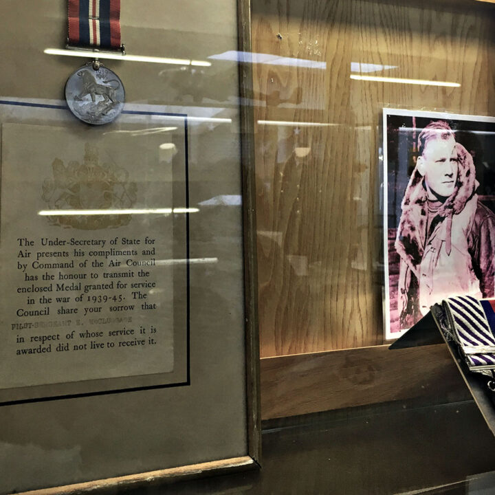 Artefacts at Ulster Aviation Society, Maze, Co. Down relating to the Second World War R.A.F. careers of Squadron Leader William Winder McConnell and Sergeant Edward McCluggage.