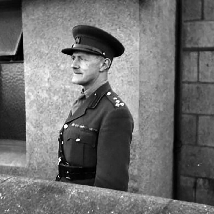 Brigadier A.E. Hawkins, an officer of 177th Infantry Brigade, 59th Infantry Division taken somewhere in Northern Ireland. Hawkins commanded 177th Infantry Brigade until 10th August 1942.