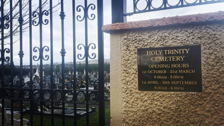 Entrance to Holy Trinity Cemetery, Lisburn, Co. Antrim.