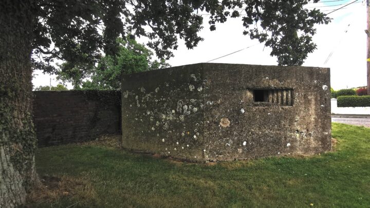Type-23 Pillbox dating from circa 1940 at the gates of Scarvagh House, Old Mill Road, Scarva, Co. Down.