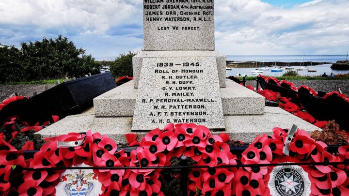 The village war memorial in Groomsport, Co. Down bears the names of eight people on the 1939-1945 section as well as those from the locality who died as a result of other conflicts.