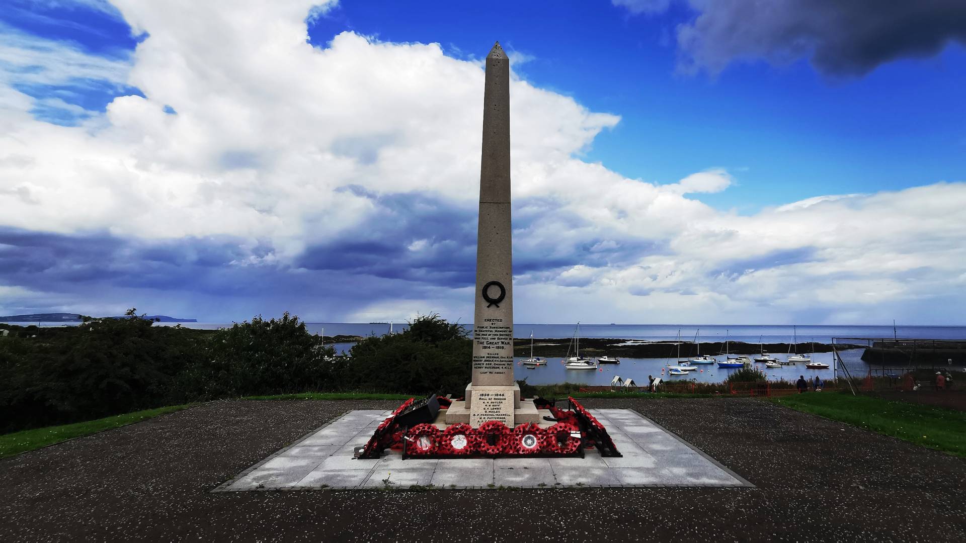 The village war memorial in Groomsport, Co. Down bears the names of eight people on the 1939-1945 section as well as those from the locality who died as a result of other conflicts.