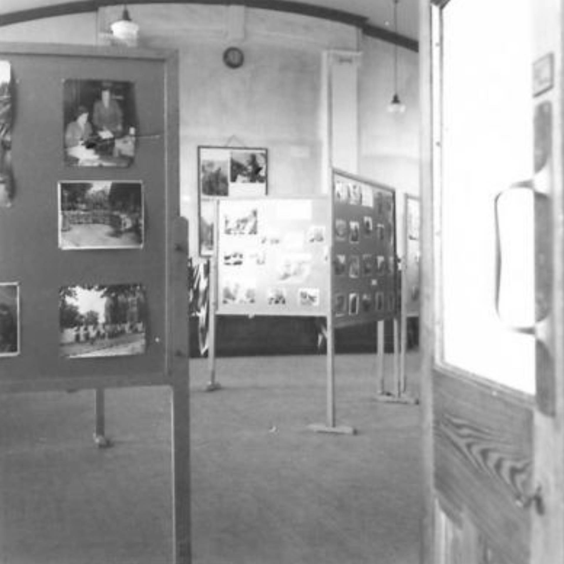 An exhibition of War Office photographs somewhere in Northern Ireland.