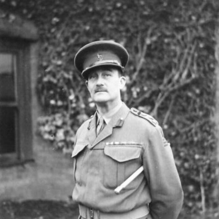 Portrait of Brigadier Gerald Arthur Pilleau M.C. of 197th Infantry Brigade taken in Northern Ireland.