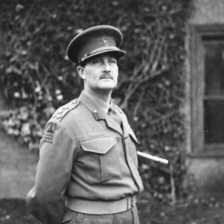 Portrait of Brigadier Gerald Arthur Pilleau M.C. of 197th Infantry Brigade taken in Northern Ireland.