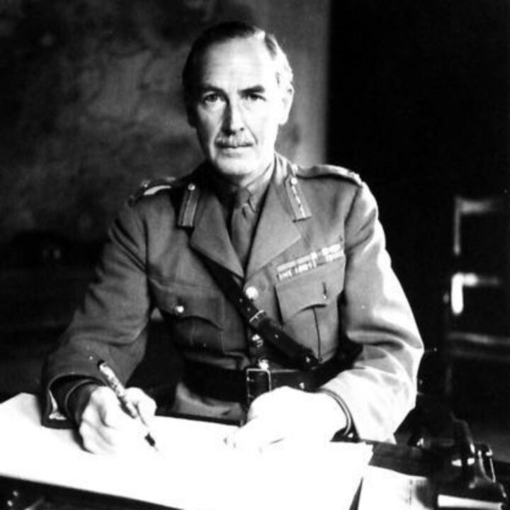 Portrait of Lieutenant General Sir Alan Gordon Cunningham K.C.B., D.S.O., M.C., General Officer Commanding Northern Ireland.